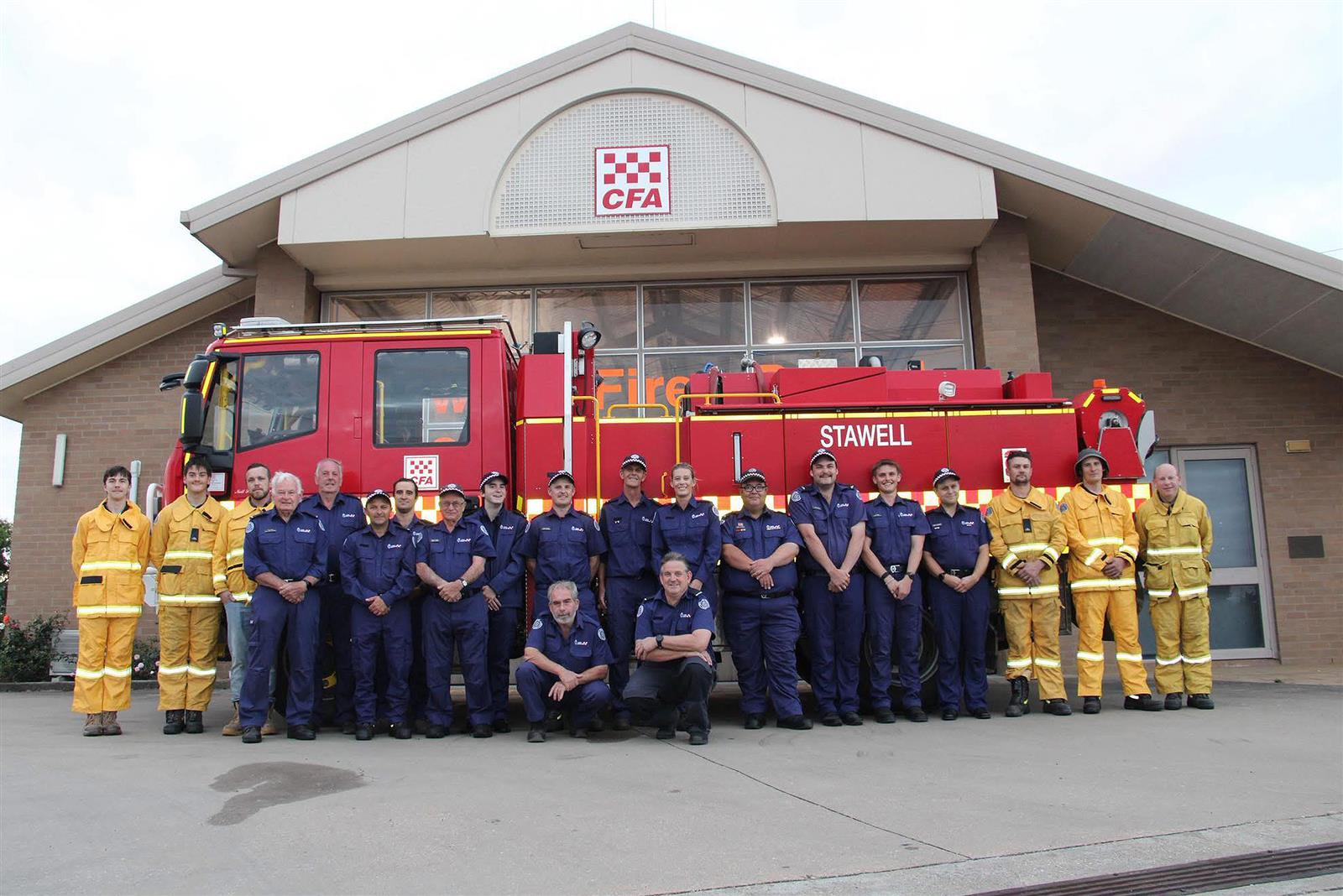 Members of the Stawell Fire Brigade during the Good Friday Appeal